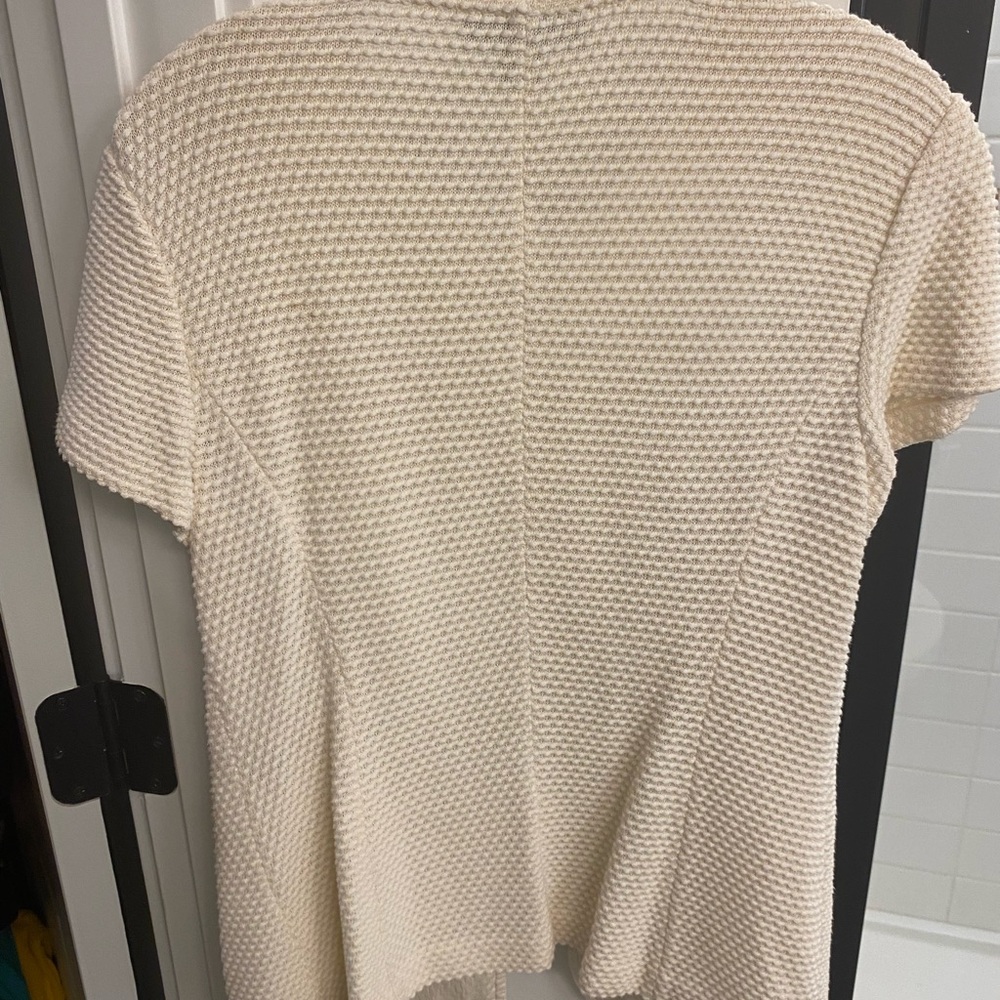 St. John Ivory Textured Knit Cardigan - Picture 3 of 4